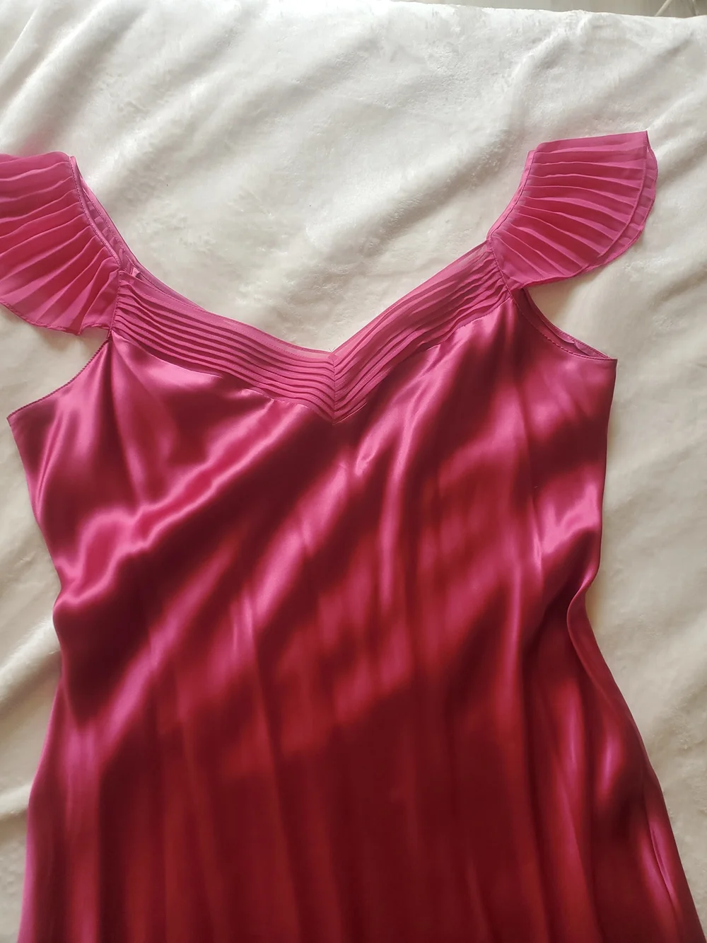 Vintage Silk Robe Set XL Valerie Stevens Pink 90s Boudoir Lingerie Lounge - Picture 9 of 16